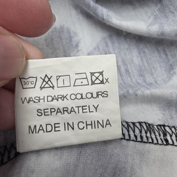 OUGES Dress Womens XL Black White Leopard Print Button Front Pockets Long Sleeve - Picture 8 of 10